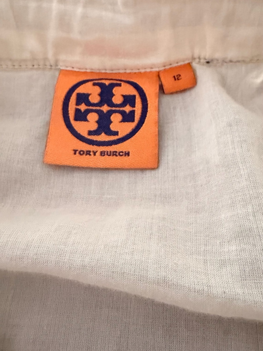 Tory Burch Women’s Light Pink Tunic with Black Trim Placket Size 12 - Picture 3 of 6